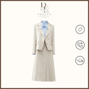 Bộ vest công sở kiểu dáng sinh viên Pholyn - KEM, S